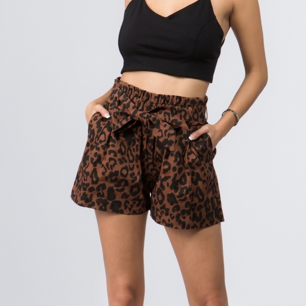 **SOLD OUT** Leopard Print Shorts - Picture 1 of 6